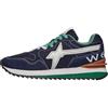 w6yz Yak-M. Suede/Nylon Logo Navy-White