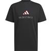 ADIDAS T-shirt Adidas Basketball , Nero