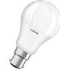 OSRAM LED Base Classic A, in forma di lampadina con base B22d, non dimmerabile, sostituisce 60 watt, opaco, bianco caldo - 2700 Kelvin, confezione da 3 pz