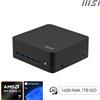MSI Cubi Z AI 8M R7 8845HS FS 16GB 1TB W11P AMD Ryzen™ 7 DDR5-SDRAM SSD Windows 11 Pro Mini PC Nero