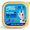 Edgard Cooper Adult Cibo Umido per Gatti Adulti e Sterilizzati - Salmone e Pollo - 16x85 gr