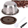 YUEHISY Capsula di caffè Riutilizzabile per Vertuina NESPRSSO, Baccelli Vetuo in Acciaio Inossidabile Ricaricabili per GCA1 Env135s Deloghi Makers Coffee (150 ml)
