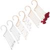 BESPORTBLE 6pezzi Orecchini Petalo Pendenti Nappe Floreali in Metallo per Donna Orecchini Catena Lunghi Non Perforanti Clip per Cartilagine Gioielli Avvolgenti
