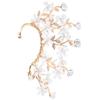 PACKOVE Orecchini Design Elegante e Confortevole Ear Cuff Oro Donna in Lega di Zinco Fiore senza Piercing per Cosplay e Eventi Speciali