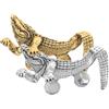 PACKOVE Set 2 Spille a Coccodrillo in Lega Ornamentale da Bavero per Uomo, Spille Animali Leggere per Giacca e Maglietta, Accessori Eleganti Vintage per Abiti e Cappotti Formali