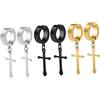 Homoyoyo 3paia Orecchini Croce in Clip Per Orecchini Crocifisso Per Orecchie Eleganti e Duraturi