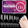 AIMEILI 550 Pezzi Trasparente Unghie Finte per Piedi in 11 Misure, Acrilico Fake Nails Tips Piedi Unghie Quadrato Copertura Completa Tip per Saloni di Manicure Professionale e Uso Domestico