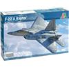 Italeri -2822 F-22A Raptor, 1:48 Scale, Model Kit, Plastic Modeling, Grey Color,