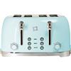 Pyramidea FIRST CLASS TOSTAPANE Azzurro doppio Stile Vintage con Corpo in Acciaio