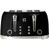 Pyramidea FIRST CLASS TOSTAPANE Nero doppio Stile Vintage con Corpo in Acciaio