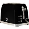 Pyramidea FIRST CLASS TOSTAPANE Nero singolo Stile Vintage con Corpo in Acciaio