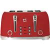 Pyramidea FIRST CLASS TOSTAPANE Rosso doppio Stile Vintage con Corpo in Acciaio