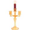 Generico Candelabro in vetro a 3 bracci - Eleganti portacandele in vetro trasparente con 3 | Centrotavola portacandele per decorazioni per centrotavola per feste a tema, sala da pranzo, compleanno, vacanze,