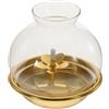WESIEVYA Lampada ad Olio Vintage con Vetro e Lampada per Puja, Coperta da Coperchio in Vetro, Decorazione per Tavolo