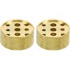 PATIKIL Porta Incenso, 2pz Porta Incenso in Ottone per Bastoncini e Coni con Base a 9 Fori per Yoga, Spa, Casa, Ufficio, Diametro 0,8 Altezza 0,4