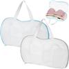 KOLZEMV 2 Pezzi Sacchetti Lavatrice per Reggiseni e Biancheria Intima, Retina per Lavatrice 30x15cm, Sacchetti per Lavatrice per Indumenti Delicati, Salva Reggiseno e Proteggi Biancheria, Grigio e Blu