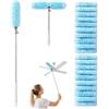 VETOLAKA Piumino telescopico da 180 cm: manico estensibile con 20 panni per Swiffer, set di ricarica per magnete antipolvere Swiffer, compatibile con Swiffer, ricarica magnetica antipolvere, per