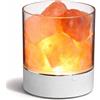 Dilwe Lampada di Cristallo a Roccia a LED, 7 Colori Luce Notturna Dimmerabile a Roccia Salina con Luci Che Cambiano Colore, Lampada di Purificazione dell'aria USB per la Meditazione della Spa Yoga