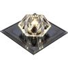 SBCGFY Faretto da soffitto a LED da Incasso a cubo di Cristallo Quadrato Moderno dimmerabile da 5 W per Illuminazione di Scale di ristoranti e Hotel, Elegante faretto in Cristal(Nero)
