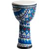 Solinder tamburo africano 8 pollici tamburo africano PVC tamburo corpo pelle di capra superficie del tamburo leggero battendo mano tamburo strumento a percussione modello colorato Bongo tamburo per