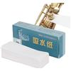 Tewzafiya 100 fogli di carta per pulizia clarinetto, 100 pezzi di carta assorbente per sax | Carta antiaderente per pulizia strumenti a fiato Tampone in carta per sax | Toppe portatili in carta