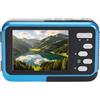 Jiawu Fotocamera Selfie a Doppio Schermo Messa a Fuoco Automatica Impermeabile da 48 MP per Vacanze e Avventure Subacquee con profondità Nominale di 11,5 Piedi (BLUE)
