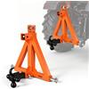 VEVOR Attacco per Rimorchio a 3 Punti con 2 Ricevitori, Attacco Triangolare 50,8 mm con 3 Sfere Gancio, Adattatore per Traino di Categoria 1 Compatibile con Kubota John Deere Massey Ferguson