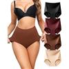 Levao Shapewear Slip Modellanti a Vita Alta Senza Cuciture da Donna contenitivi per la Pancia Traspiranti Confezione da 4 dalla S alla XXL