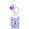VALICLUD Portachiavi e Compatto Mini Allarme Orologio Creativo in Lega Porpora, Portachiavi Funzionale e Ciondolo Design Innovativo per Studenti per Borsa