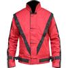 Leather Verse Giacca da uomo in pelle rossa MJJ Thrilleer | Giacca thriller per costume per adulti per Halloween, XXS