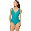 YSABEL MORA Costume Modellante Dettaglio Fiocco Coppa B. Riducente Senza Ferretto Imbottitura Fissa Compressione Leggera Addome Design Blu Collezione Turquoise