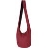 PANASIAM Borsa a Tracolla Donna & Uomo - Borsa a Spalla Grande e Leggera | Borsa a tracolla unisex, 2 misure, chiusura con zip, tasca interna, robusto tessuto di canapa, resistente & facile da pulire