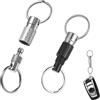 LLOUSSAK Portachiavi a sgancio rapido da uomo, portachiavi staccabile, portachiavi a sgancio rapido, portachiavi con 2 anelli divisi, portachiavi di sicurezza in metallo per accessori per borse e