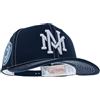 Mitchell & Ness Branded Contrast Stitch Pro Crown Snapback Cap Navy