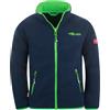 Trollkids Oppdal Xt Kids Oppdal XT 98, blu scuro Unisex - Bambini | Giacca in pile calda e morbida, leggera e traspirante, due tasche, compatibile con sistema Zip-in, cerniera con protezione