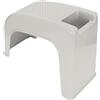 SALUTUYA Sgabello da doccia，, forte capacità portante Design a particelle di scivolamento con piccolo scomparto Tappetino antiscivolo Poggiapiedi per doccia Design perfetto per la cura dei piedi(Beige)