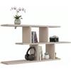 KUBUTKU Scaffale decorativo da parete con 2 ripiani, 100 x 45 x 18 cm, design scandinavo moderno, per soggiorno, cucina, ufficio, camera da letto, bagno, libreria (cashmere)