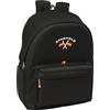 safta SPAGNOLO NERO - Zaino per laptop da 15,6 e USB, ideale per giovani di diverse età, tessuto riciclato, comodo e versatile, qualità e resistenza, 31 x 18 x 44 cm