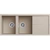 Elleci Lavello Elleci Incasso 2 vasche 116x50 Unico 500 Keratek Champagne LKU50095