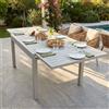 MIlani Home JERRI - tavolo da giardino in alluminio 90 X 135/270