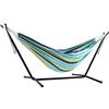 Vivere UHSDO8-29 Amaca con Supporto Brasiliana, Cotone, 250 cm, Portata 200 Kg, Cayo Reef Doppia