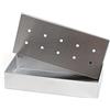 Wenco Scatola per affumicatura di alta qualità, 20 x 9,5 x 4 cm, in acciaio inox, resistente al calore, per barbecue a gas e carbonella, colore: argento