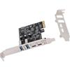 Cuifati Scheda di Espansione USB C PCIe A 4 Porte Adattatore USB 3.2 Gen 1 da 5 Gbps con 2 Porte C e A per PC Desktop, Plug and Play, Supporto, Mac, Operativo