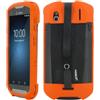 MOBILIS Custodia per terminale Zebra TC51 TC52 TC56 TC57 con zampa di sequestro e porta penna, custodia rinforzata protezione militare, prodotta in Francia, Antimicrobico, arancione fluorescente