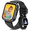 Elronsie 4G Smartwatch Bambini con GPS, Orologio Smartwatch Bambini con Chiamate, Videochiamate, Chat Vocale, SOS, Modalità Scuola, Sveglia IP68 Calcolatrice Contapassi Smart Watch per Ragazzi e Ragazze, Nero