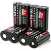 MIGAFEI Confezione da 4 batterie al litio CR-P2 6 V, 2000 mAh, per fotocamere, unità flash, misuratori di luce e dispositivi industriali