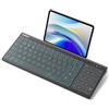 Inateck Tastiera Bluetooth per tablet, tastiera numerica 2 in 1 e touchpad, retroilluminazione a 7 colori e supporto nascosto, 3 canali BT, compatibile con iPad 10/9/iPad Pro/iPad Air/Samsung/Android