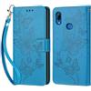 KENHONER Custodia per Huawei P Smart Z Cover, Blu Farfalla
