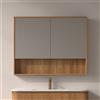 KAMALU Specchio bagno contenitore 100 cm stile scandinavo | KAM-NORTH-100