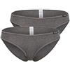Skiny Advantage Cotton Rio Slip 2er Pack, Brasiliana Donna Intimo Donna, Grigio (Anthra Melange 9599), 44 (Taglia Produttore: 38)